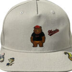 Бейсболка FAM.CAP CUSTOM SNAPBACK 5 PANEL СЕРАЯ / ЗЕЛЕНЫЙ НИЗ