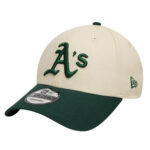 Бейсболка NEW ERA 9FORTY MLB OAKLAND ATHLETICS БЕЖЕВАЯ / ЗЕЛЕНАЯ