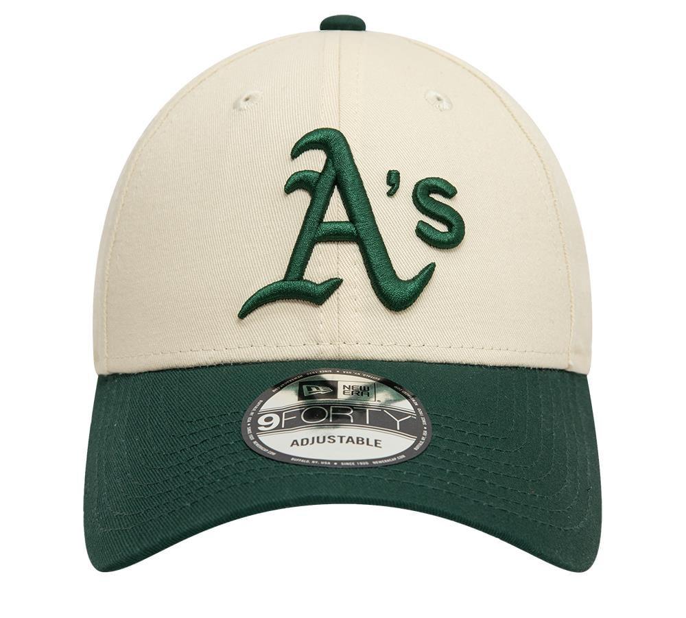 Бейсболка NEW ERA 9FORTY MLB OAKLAND ATHLETICS БЕЖЕВАЯ / ЗЕЛЕНАЯ