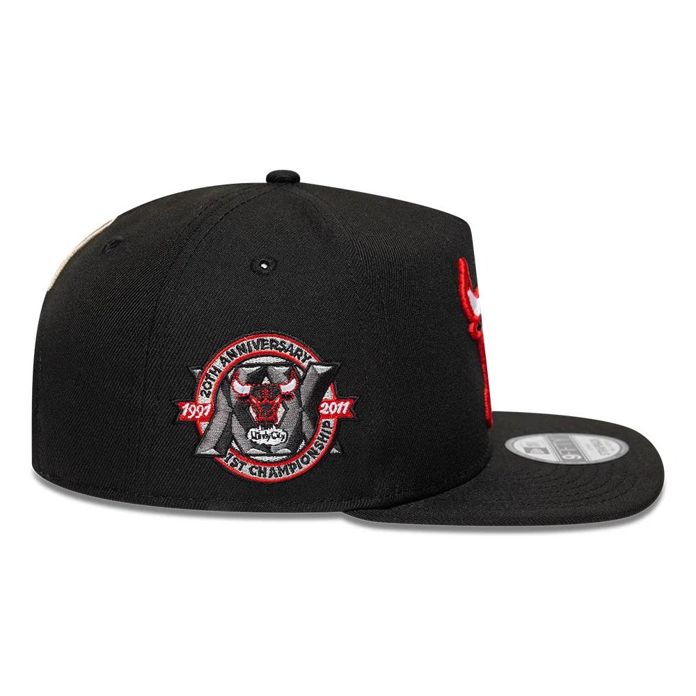 Бейсболка NEW ERA 9FIFTY A-FRAME NBA CHICAGO BULLS HARDWOOD COLLECTION ЧЕРНАЯ / СЕРЫЙ НИЗ