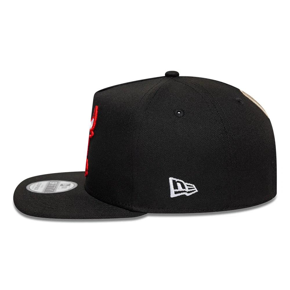 Бейсболка NEW ERA 9FIFTY A-FRAME NBA CHICAGO BULLS HARDWOOD COLLECTION ЧЕРНАЯ / СЕРЫЙ НИЗ