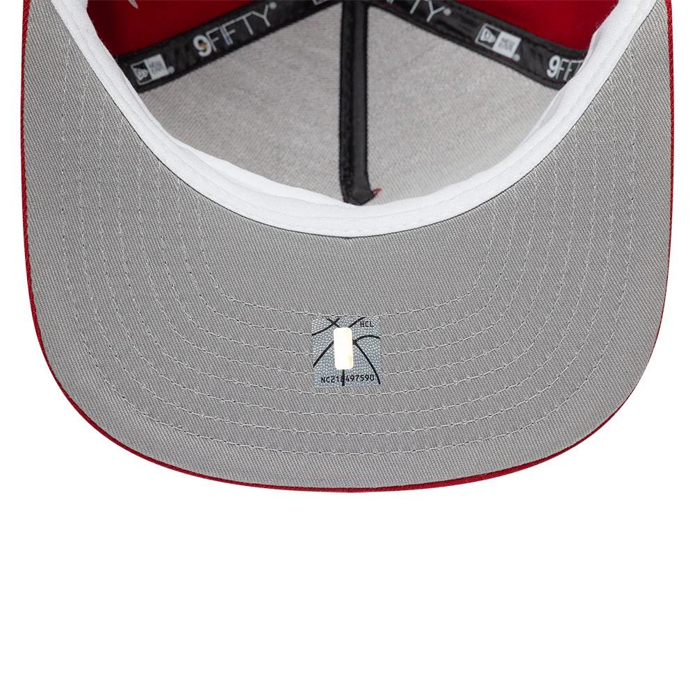 Бейсболка NEW ERA 9FIFTY A-FRAME NBA DENVER NUGGETS HARDWOOD COLLECTION КРАСНАЯ / СЕРЫЙ НИЗ