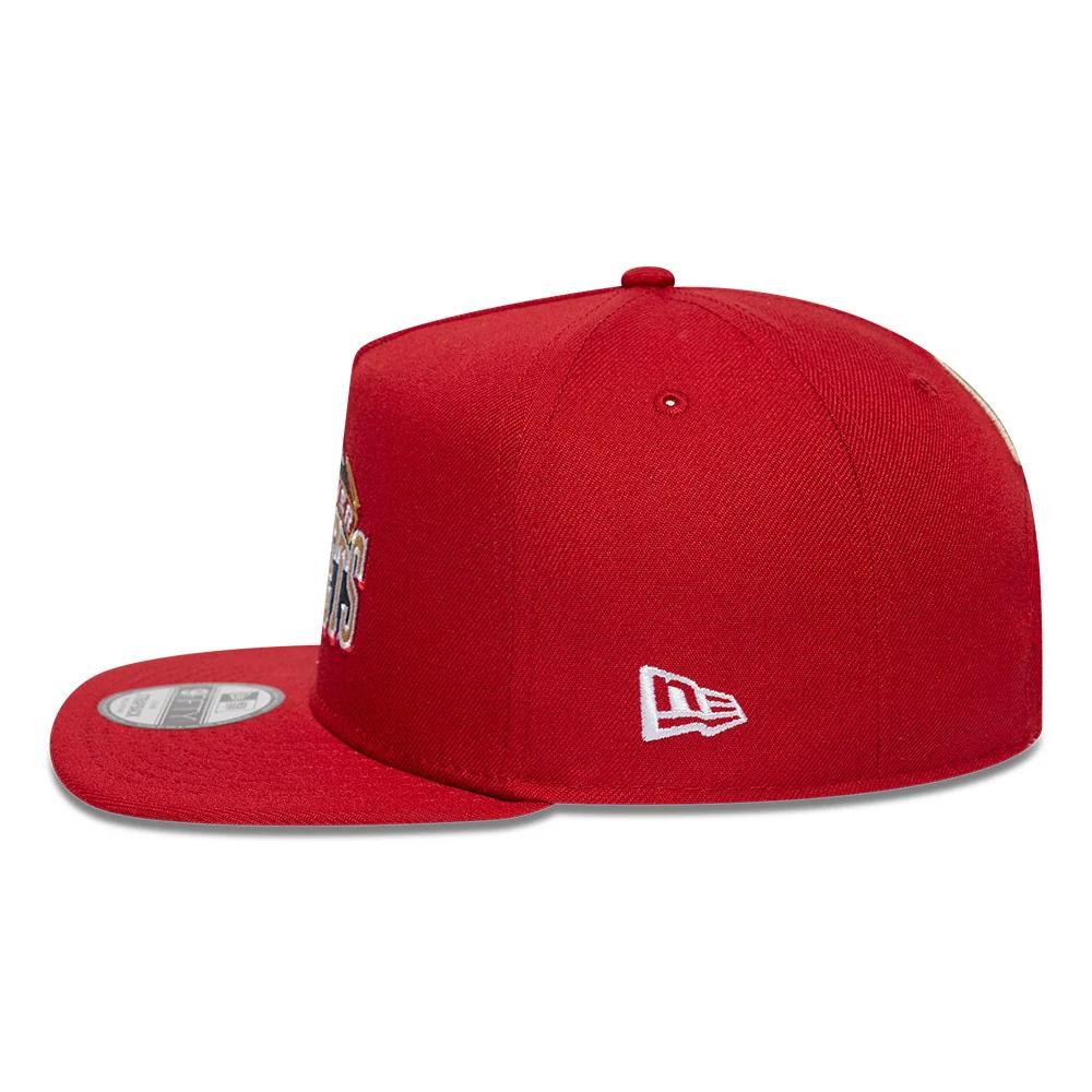 Бейсболка NEW ERA 9FIFTY A-FRAME NBA DENVER NUGGETS HARDWOOD COLLECTION КРАСНАЯ / СЕРЫЙ НИЗ