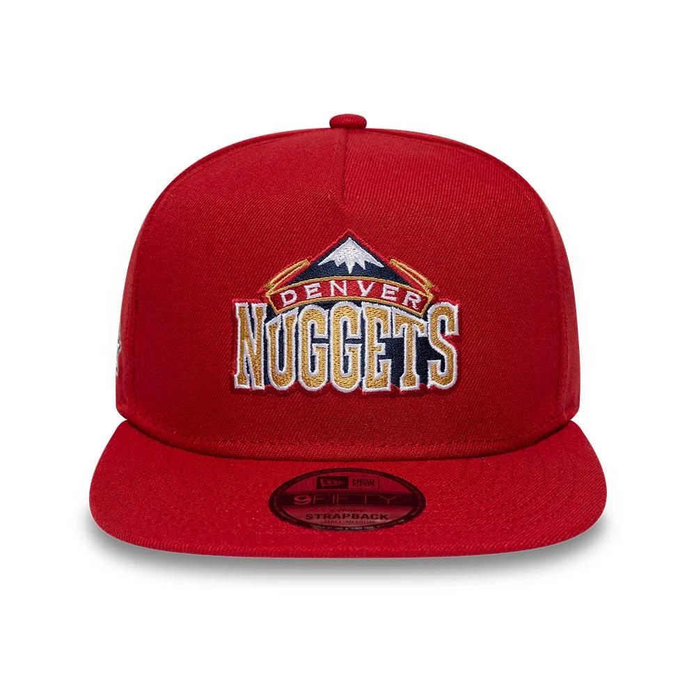 Бейсболка NEW ERA 9FIFTY A-FRAME NBA DENVER NUGGETS HARDWOOD COLLECTION КРАСНАЯ / СЕРЫЙ НИЗ