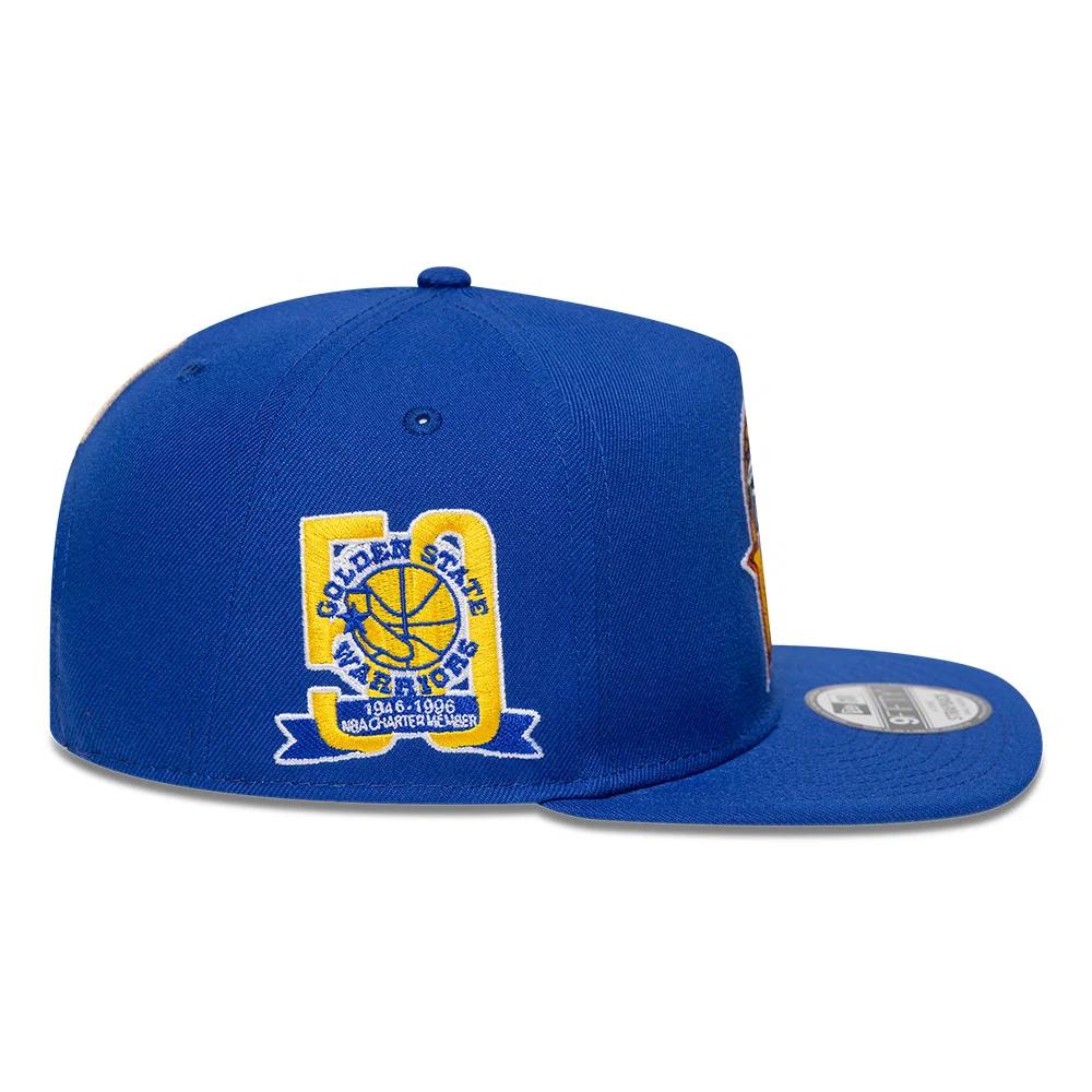 Бейсболка NEW ERA 9FIFTY A-FRAME NBA GOLDEN STATE WARRIORS HARDWOOD COLLECTION СИНЯЯ / СЕРЫЙ НИЗ