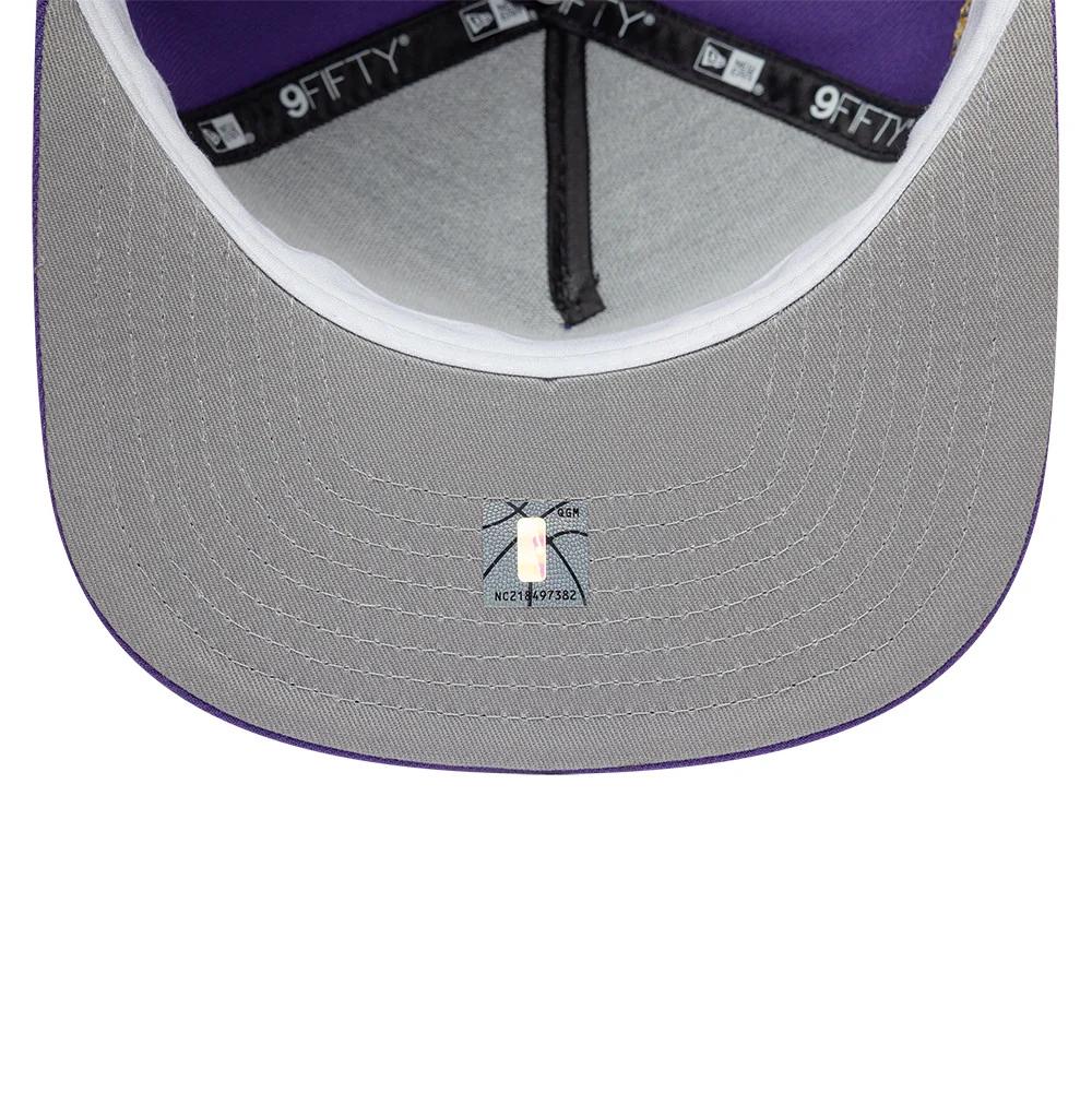 Бейсболка NEW ERA 9FIFTY A-FRAME NBA LOS ANGELES LAKERS HARDWOOD COLLECTION ФИОЛЕТОВАЯ / СЕРЫЙ НИЗ
