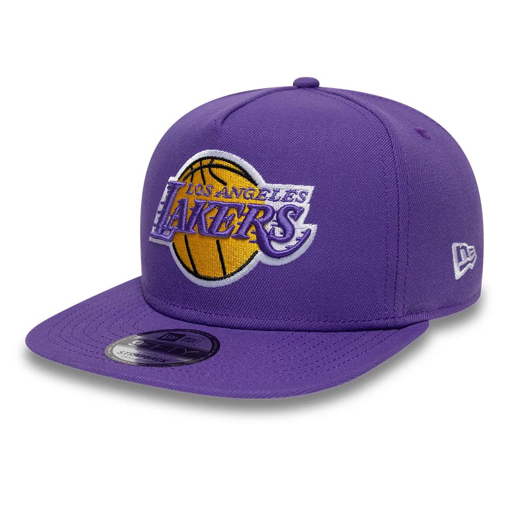 Бейсболка NEW ERA 9FIFTY A-FRAME NBA LOS ANGELES LAKERS HARDWOOD COLLECTION ФИОЛЕТОВАЯ / СЕРЫЙ НИЗ