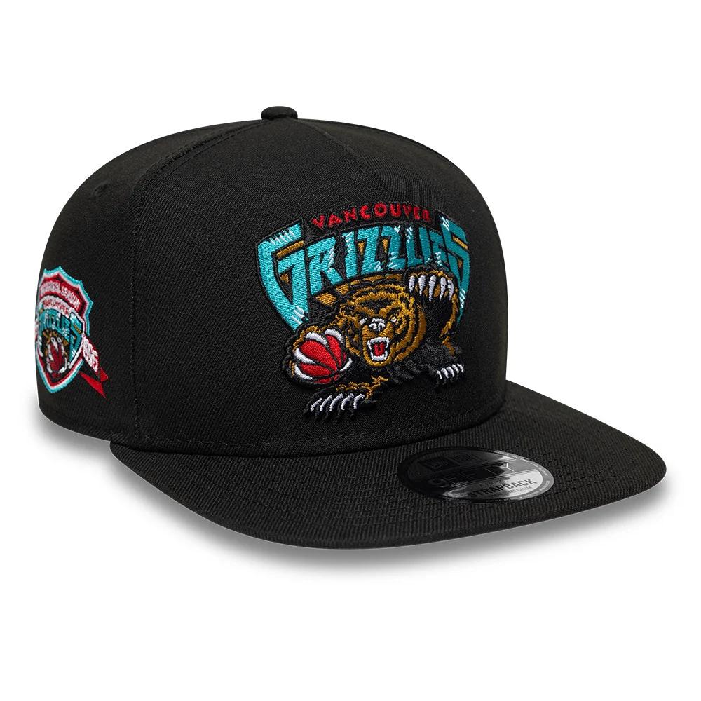 Бейсболка NEW ERA 9FIFTY A-FRAME NBA VANCOUVER GRIZZLIES HARDWOOD COLLECTION ЧЕРНАЯ / СЕРЫЙ НИЗ