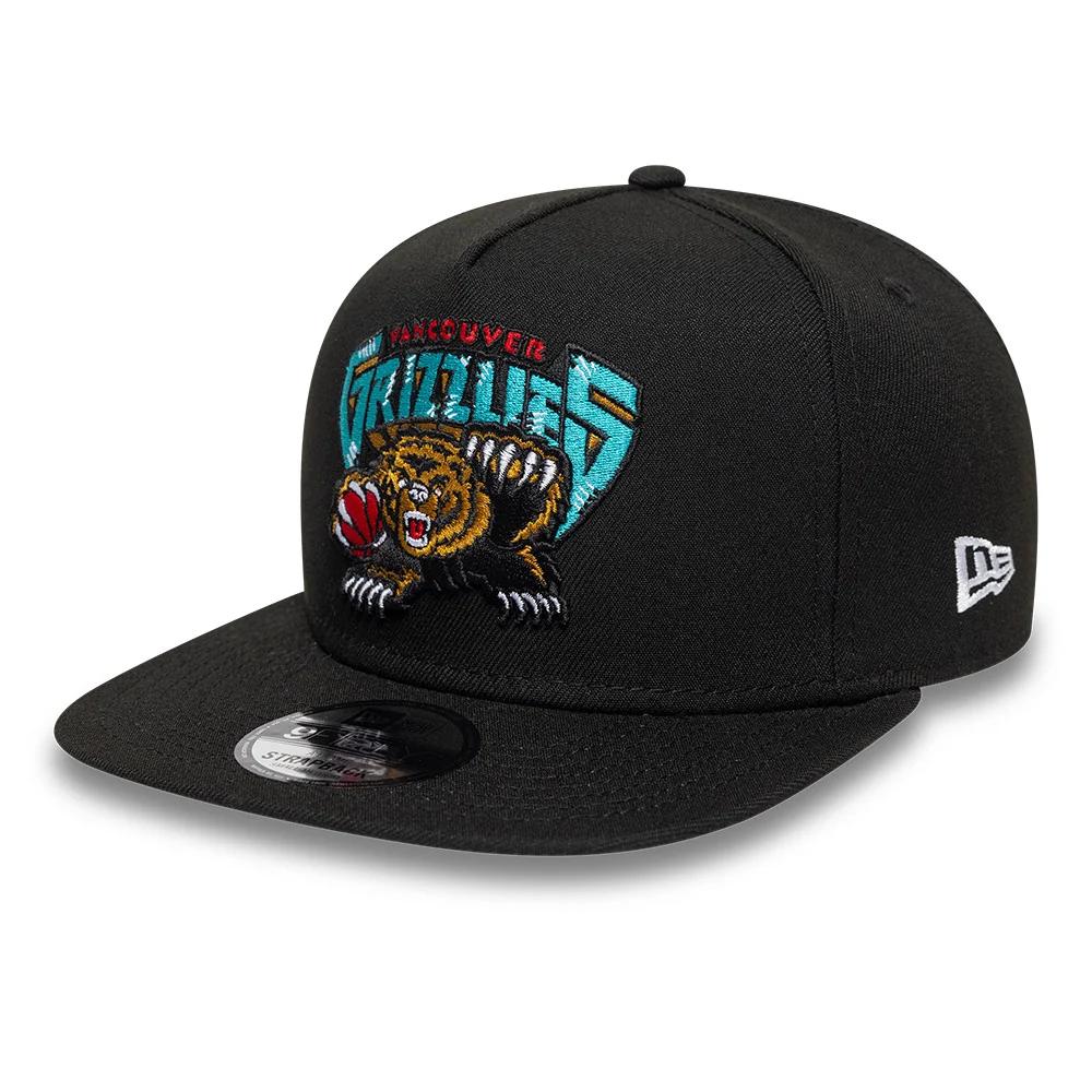 Бейсболка NEW ERA 9FIFTY A-FRAME NBA VANCOUVER GRIZZLIES HARDWOOD COLLECTION ЧЕРНАЯ / СЕРЫЙ НИЗ