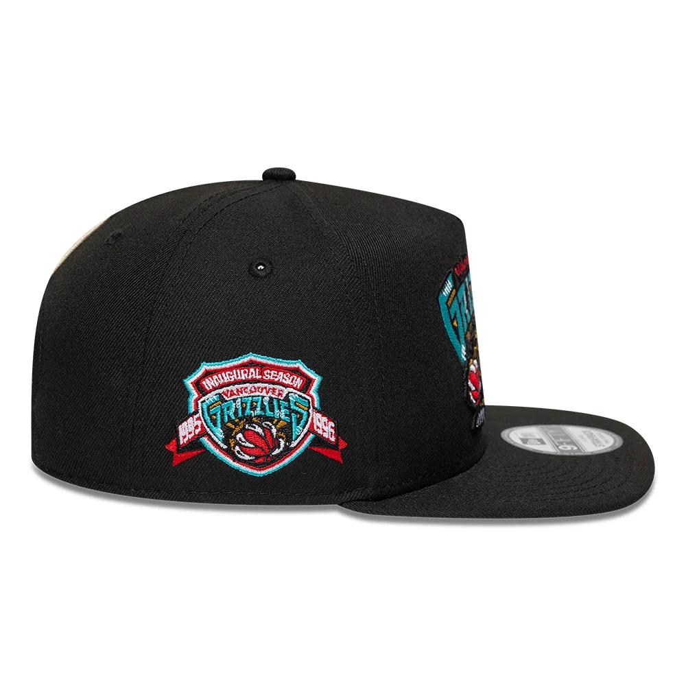 Бейсболка NEW ERA 9FIFTY A-FRAME NBA VANCOUVER GRIZZLIES HARDWOOD COLLECTION ЧЕРНАЯ / СЕРЫЙ НИЗ