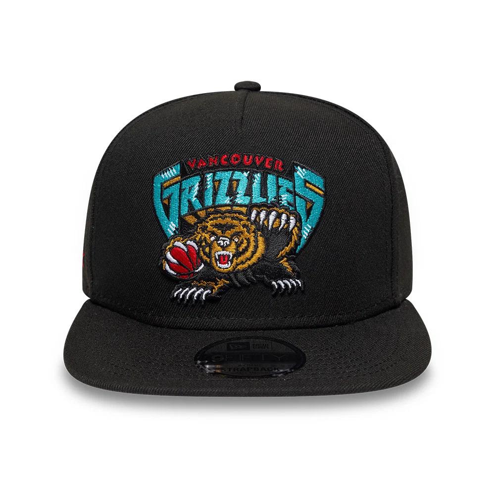Бейсболка NEW ERA 9FIFTY A-FRAME NBA VANCOUVER GRIZZLIES HARDWOOD COLLECTION ЧЕРНАЯ / СЕРЫЙ НИЗ