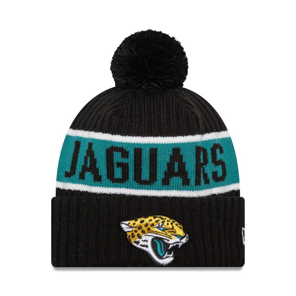 Шапка NEW ERA BEANIE KNIT NFL JACKSONVILLE JAGUARS ЧЕРНАЯ / БИРЮЗОВАЯ