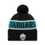 Шапка NEW ERA BEANIE KNIT NFL JACKSONVILLE JAGUARS ЧЕРНАЯ / БИРЮЗОВАЯ
