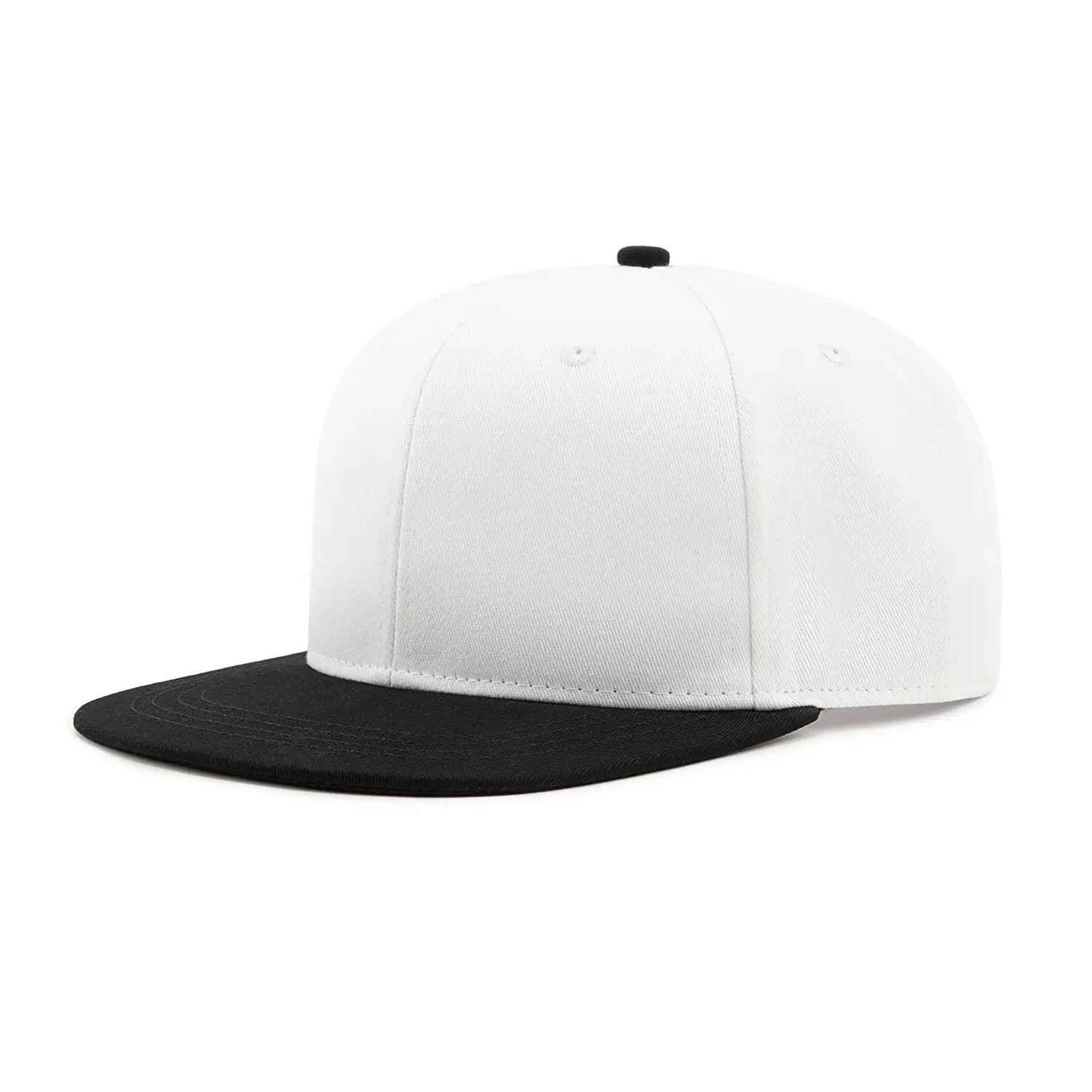 Бейсболка FAM.CAP SNAPBACK 6 PANEL BLANK БЕЛАЯ / ЧЕРНАЯ