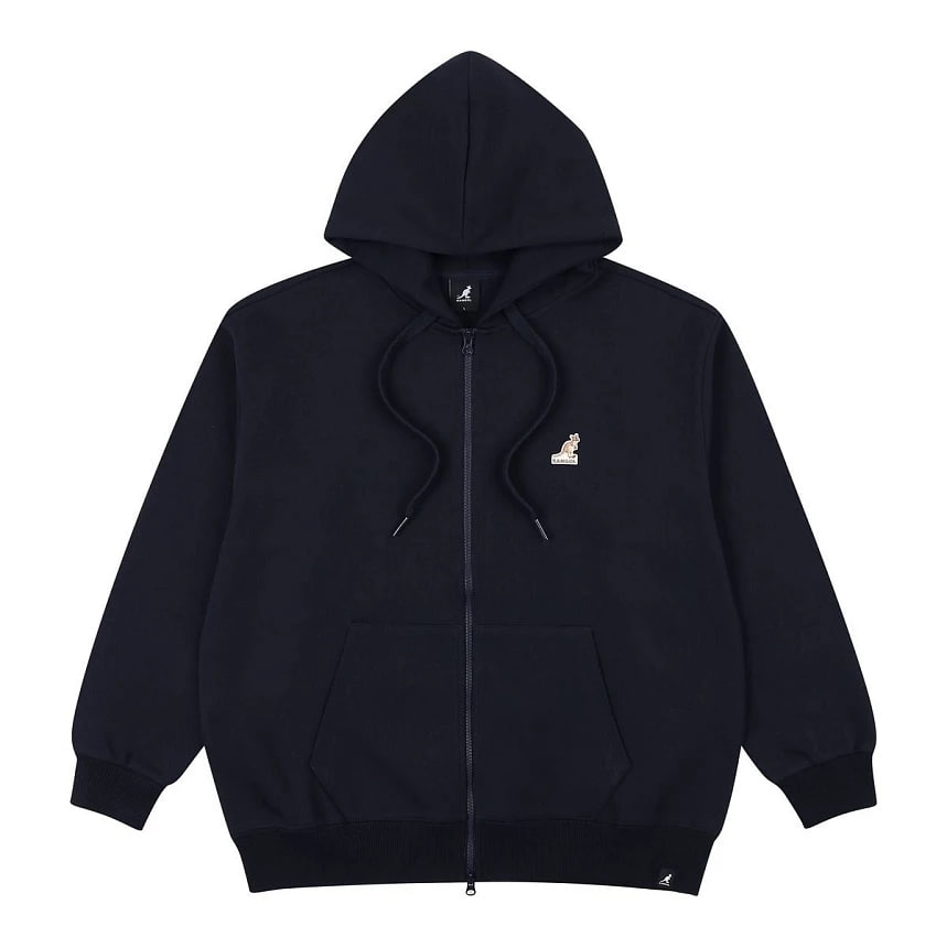 Толстовка KANGOL LOGO PATCH ZIP-UP ТЕМНО-СИНЯЯ