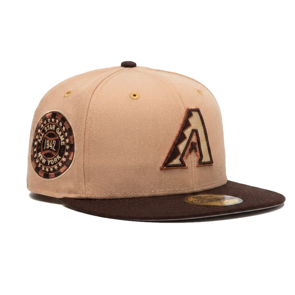 Бейсболка NEW ERA 59FIFTY MLB ARIZONA DIAMONDBACKS БЕЖЕВАЯ / КОРИЧНЕВАЯ / СЕРЫЙ НИЗ