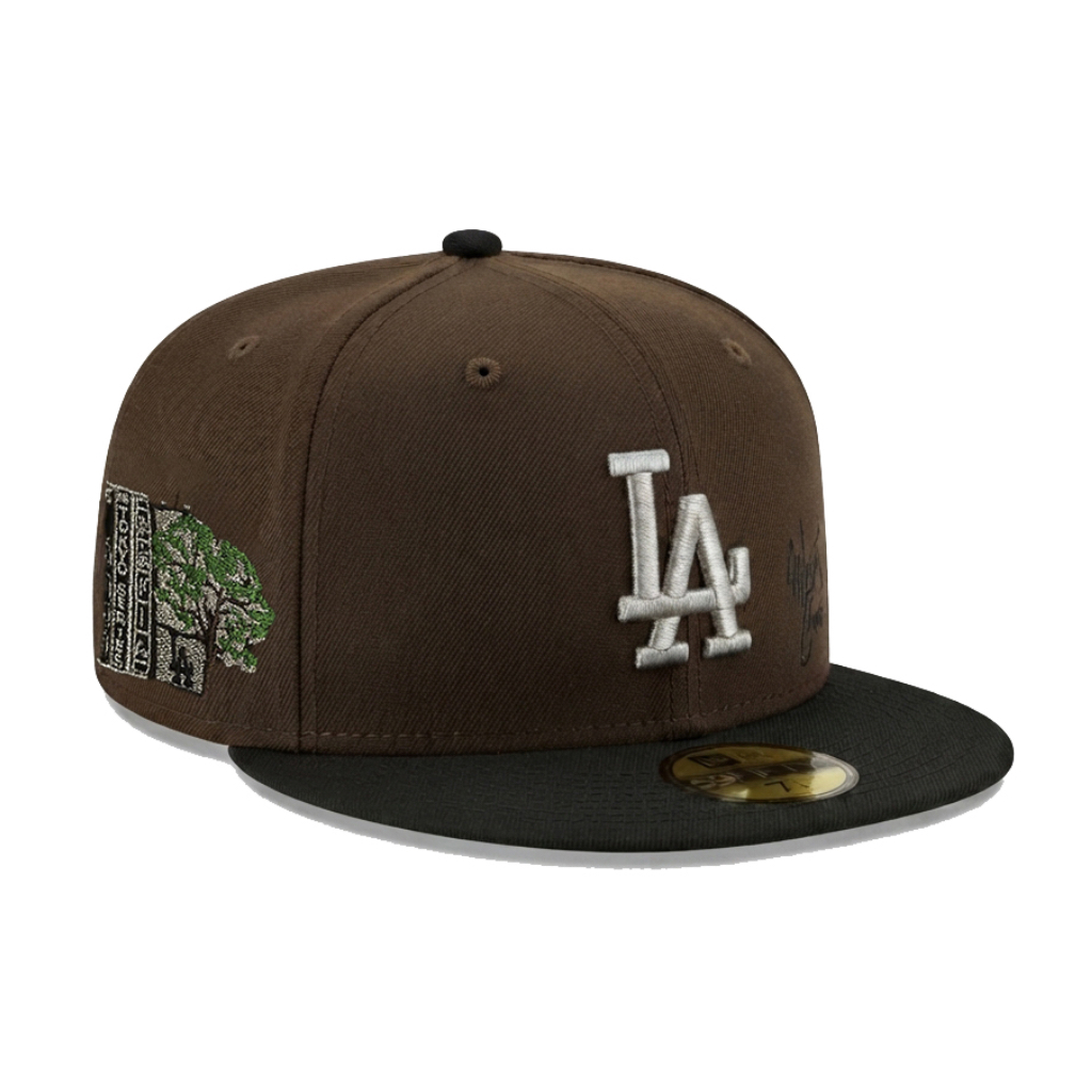 Бейсболка NEW ERA 59FIFTY MLB LOS ANGELES DODGERS КОРИЧНЕВЫЙ / ЧЕРНЫЙ / ЗЕЛЕНЫЙ НИЗ