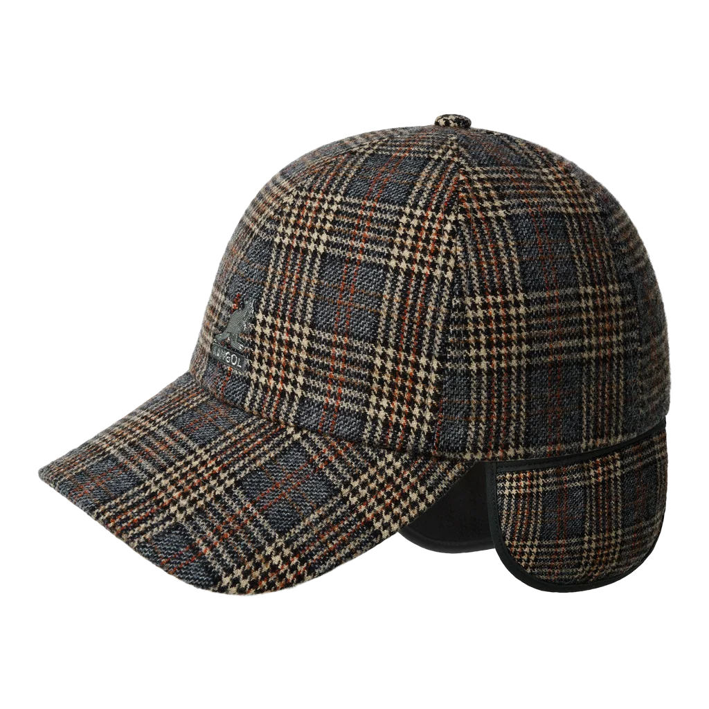 Бейсболка KANGOL PLAID EARFLAPS BASEBALL СЕРАЯ МУЛЬТИ