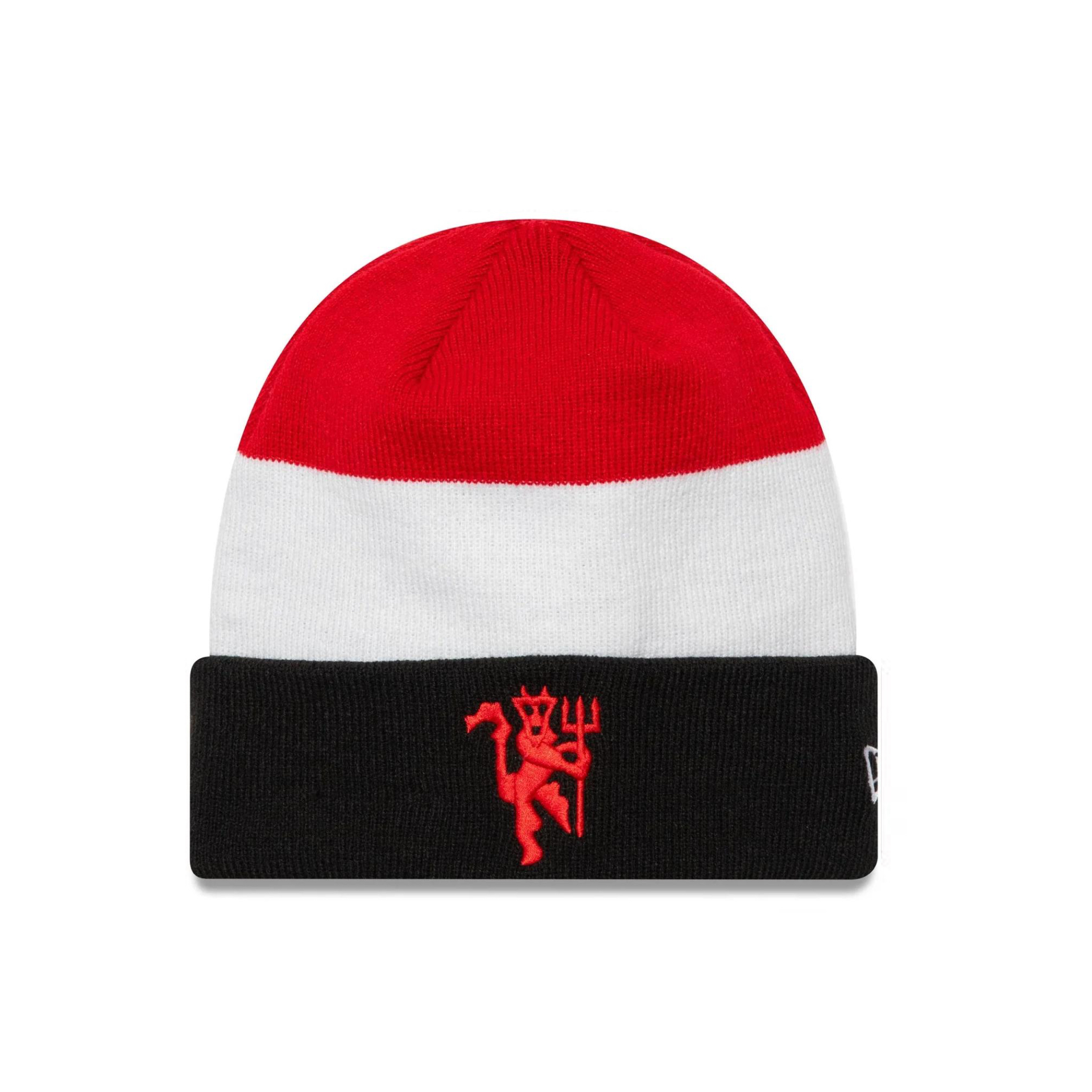 Шапка NEW ERA BEANIE KNIT FC MANCHESTER UNITED ЧЕРНАЯ / БЕЛАЯ / КРАСНАЯ