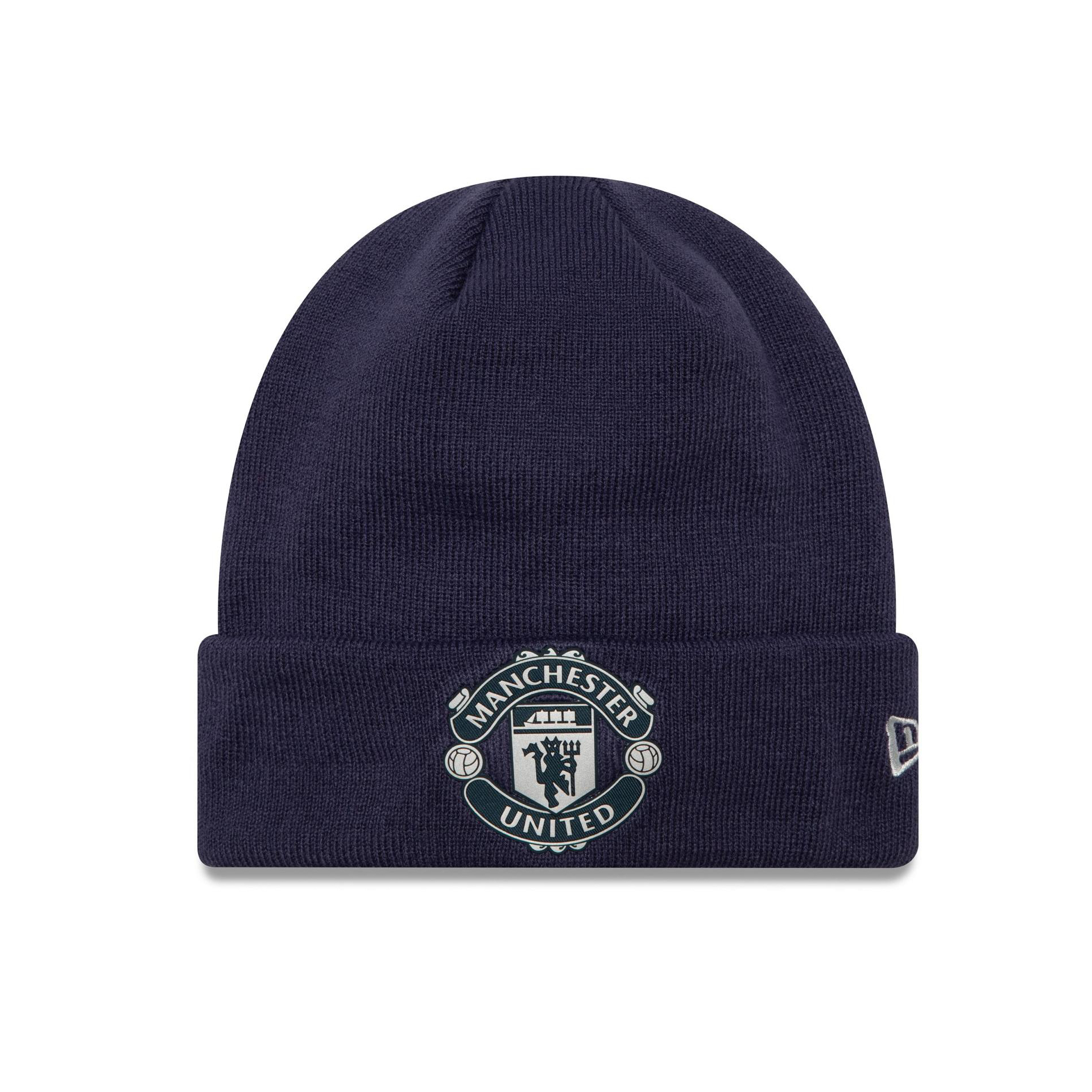 Шапка NEW ERA BEANIE KNIT FC MANCHESTER UNITED ТЕМНО-СИНЯЯ