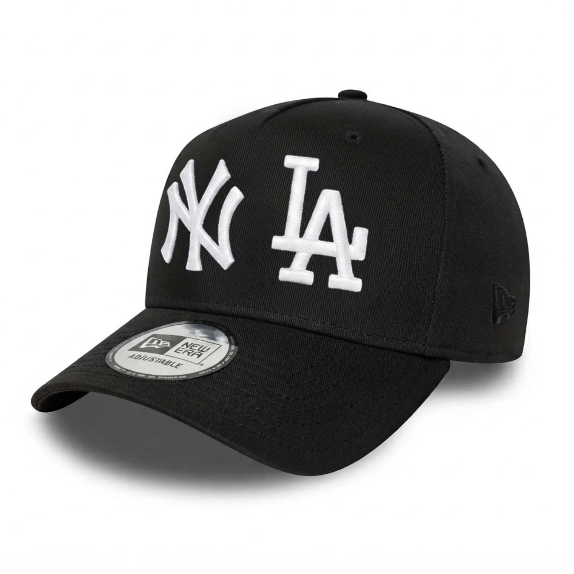 Бейсболка NEW ERA 9FORTY A-FRAME MLB NY LA ЧЕРНАЯ / СЕРЫЙ НИЗ