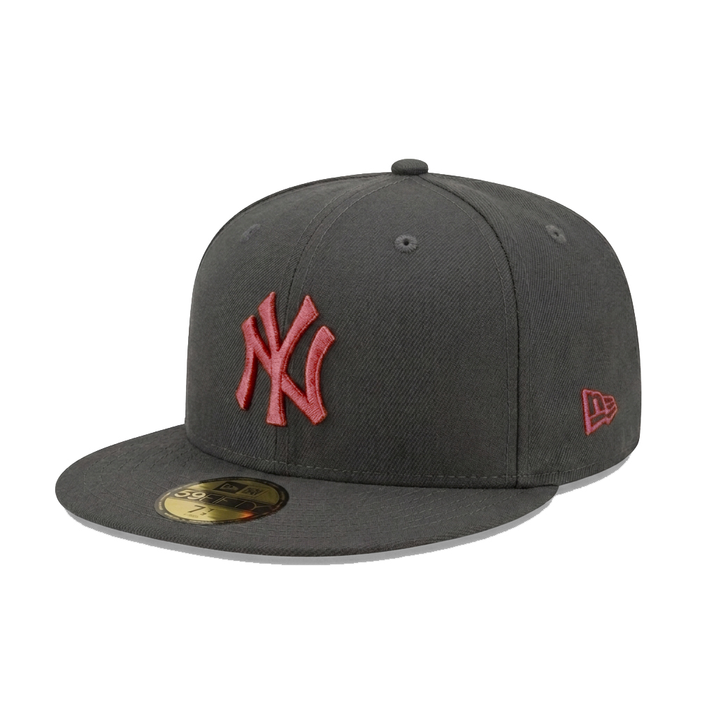 Бейсболка NEW ERA 59FIFTY MLB NEW YORK YANKEES ГРАФИТОВЫЙ СЕРЫЙ / ЛАВОВЫЙ / КРАСНЫЙ НИЗ