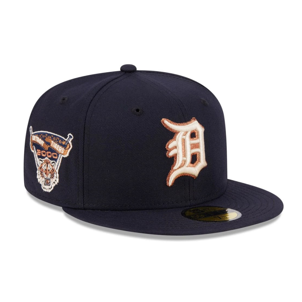 Бейсболка NEW ERA 59FIFTY MLB DETROIT TIGERS ТЕМНО-СИНЯЯ / БЕЖЕВЫЙ НИЗ