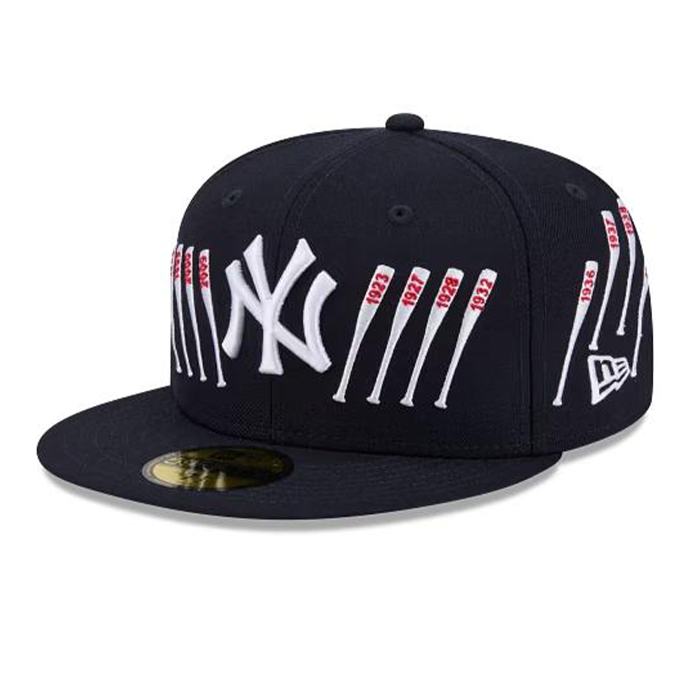 Бейсболка NEW ERA X SPIKE LEE 59FIFTY MLB NEW YORK YANKEES BASEBALL BATS темно-синяя, серый низ