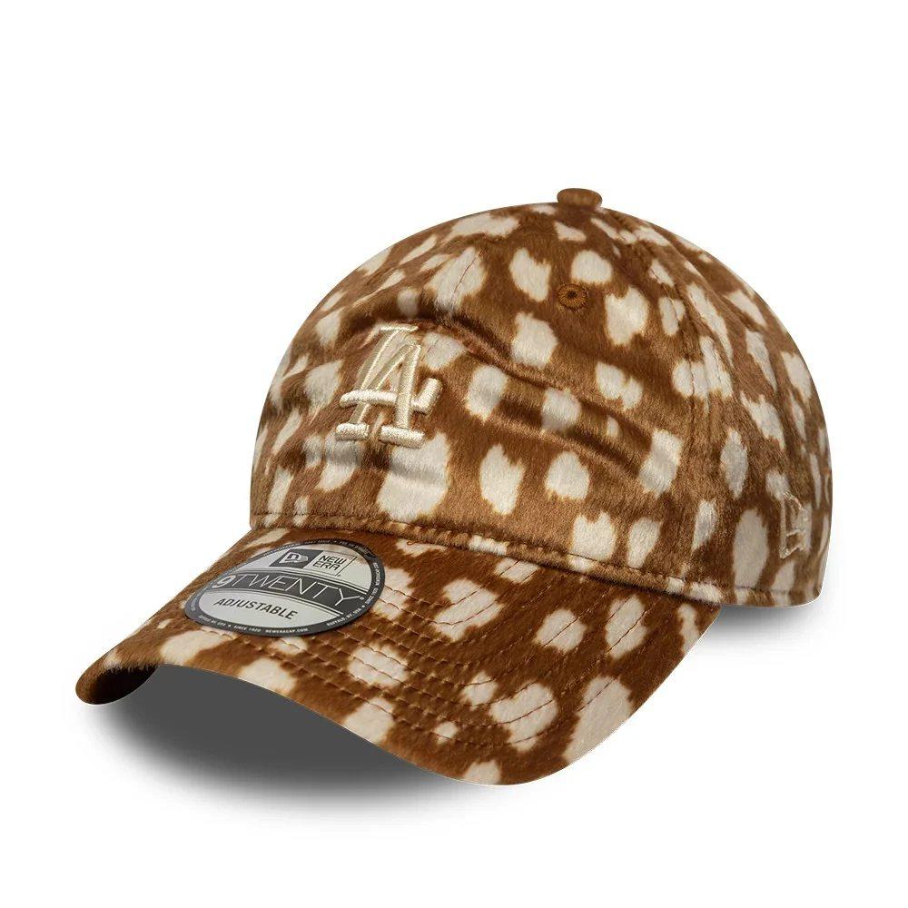 Бейсболка NEW ERA 9TWENTY MLB LOS ANGELES DODGERS ANIMAL PRINT коричневая, бежевая
