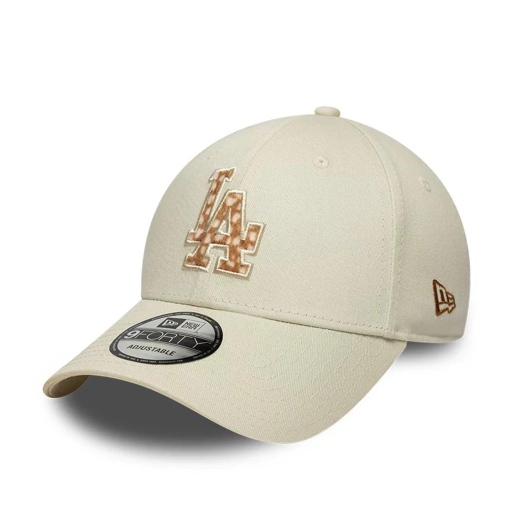Бейсболка NEW ERA 9FORTY MLB LOS ANGELES DODGERS ANIMAL PRINT INFILL бежевая